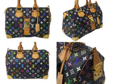 画像をギャラリービューアに読み込む, LOUISVUITTON ルイヴィトン スピーディ30 ボストンバッグ ハンドバッグ M92642 SP1015 ブラック マルチカラー 美品 中古 64299