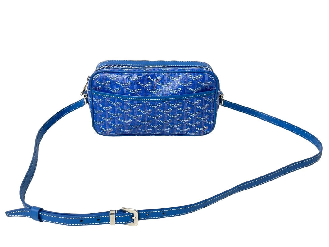 極美品 GOYARD ゴヤール カップヴェールPM ショルダーバッグ セルヴォンカーフスキン ブルー 中古 64304