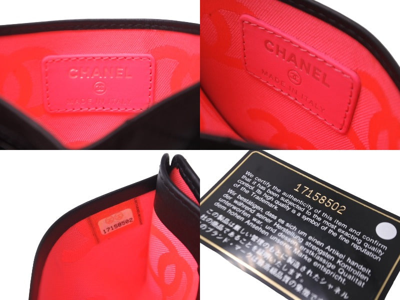 極美品 CHANEL シャネル カードケース カンボンライン 17番台 ココ