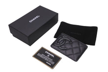Load image into Gallery viewer, 極美品 CHANEL シャネル カードケース カンボンライン 17番台 ココマーク レザー エナメル ブラック ピンク 中古 64306