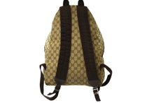 画像をギャラリービューアに読み込む, GUCCI グッチ リュック バックパック シェリーライン GGキャンバス 190278 ベージュ レザー シルバー金具 良品 中古 64328