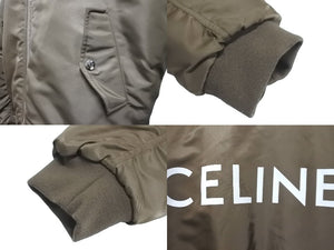 新品未使用 CELINE セリーヌ 23SS CELINEプリント ボンバージャケット ブルゾン エディ期 2W426396E ベージュ サイズ54 64334