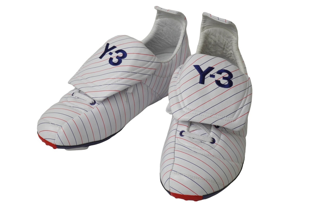 Adidas アディダス Y-3 ワイスリー Field Low Exclusive スニーカー レザー ホワイト レッド ブルー 28cm 美品 中古 64337