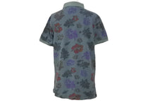 Load image into Gallery viewer, Glacon グラソン ポロシャツ トップス 花柄 イタリア製 コットン カーキ レッド パープル サイズ48 美品 中古 64347