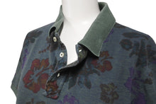 Load image into Gallery viewer, Glacon グラソン ポロシャツ トップス 花柄 イタリア製 コットン カーキ レッド パープル サイズ48 美品 中古 64347