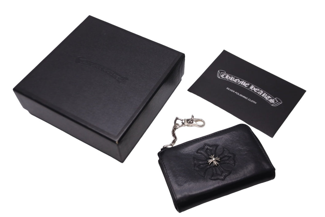 極美品 CHROME HEARTS クロムハーツ コインケース 小銭入れ ウォレットチェーン シルバー925 レザー 中古 64383 –  Casanova Vintage