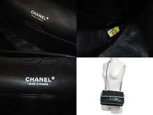 画像をギャラリービューアに読み込む, CHANEL シャネル マトラッセ25 ダブルフラップ チェーンショルダーバッグ 11番台 ラムスキン ブラック ブルー 良品 中古 64399