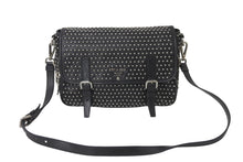 Load image into Gallery viewer, PRADA プラダ メッセンジャーバッグ ショルダーバッグ BT861S スタッズ ソフトカーフレザー シルバー金具 ブラック 美品 中古 64402