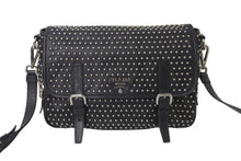 Load image into Gallery viewer, PRADA プラダ メッセンジャーバッグ ショルダーバッグ BT861S スタッズ ソフトカーフレザー シルバー金具 ブラック 美品 中古 64402