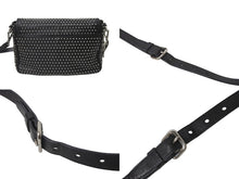 Load image into Gallery viewer, PRADA プラダ メッセンジャーバッグ ショルダーバッグ BT861S スタッズ ソフトカーフレザー シルバー金具 ブラック 美品 中古 64402
