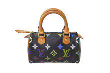 Load image into Gallery viewer, LOUIS VUITTON ルイヴィトン ミニスピーディ ハンドバッグ M92644 モノグラムマルチカラー ブラック ゴールド金具 美品 中古 64406