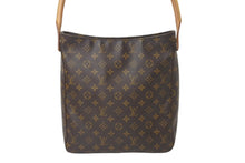 画像をギャラリービューアに読み込む, LOUIS VUITTON ルイヴィトン ルーピングGM ハンドバッグ モノグラムキャンバス M51145 ブラウン 美品 中古 64409