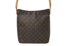 画像をギャラリービューアに読み込む, LOUIS VUITTON ルイヴィトン ルーピングGM ハンドバッグ モノグラムキャンバス M51145 ブラウン 美品 中古 64409