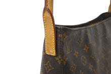 画像をギャラリービューアに読み込む, LOUIS VUITTON ルイヴィトン ルーピングGM ハンドバッグ モノグラムキャンバス M51145 ブラウン 美品 中古 64409