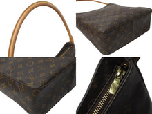画像をギャラリービューアに読み込む, LOUIS VUITTON ルイヴィトン ルーピングGM ハンドバッグ モノグラムキャンバス M51145 ブラウン 美品 中古 64409