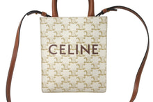 画像をギャラリービューアに読み込む, 極美品 CELINE セリーヌ 2WAYショルダーバッグ ミニ バーティカルカバ トリオンフ 1194372BZK.01BC ホワイト ブラウン 中古 64413