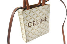 画像をギャラリービューアに読み込む, 極美品 CELINE セリーヌ 2WAYショルダーバッグ ミニ バーティカルカバ トリオンフ 1194372BZK.01BC ホワイト ブラウン 中古 64413