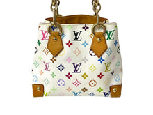 画像をギャラリービューアに読み込む, LOUISVUITTON ルイヴィトン オードラ ハンドバッグ トートバッグ M40047 ホワイト マルチカラー ゴールド金具 美品 中古 64416