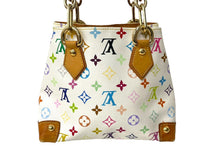 画像をギャラリービューアに読み込む, LOUISVUITTON ルイヴィトン オードラ ハンドバッグ トートバッグ M40047 ホワイト マルチカラー ゴールド金具 美品 中古 64416
