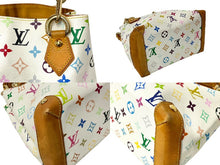 画像をギャラリービューアに読み込む, LOUISVUITTON ルイヴィトン オードラ ハンドバッグ トートバッグ M40047 ホワイト マルチカラー ゴールド金具 美品 中古 64416