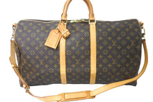 画像をギャラリービューアに読み込む, LOUIS VUITTON ルイヴィトン キーポルバンドリエール55 ボストンバッグ M41414 モノグラム PVC レザー ブラウン 美品 中古 64423