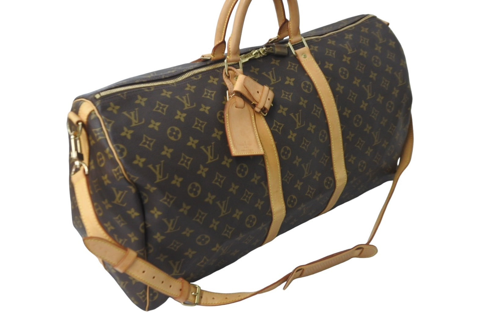 LOUIS VUITTON ルイヴィトン キーポルバンドリエール55 ボストンバッグ M41414 モノグラム PVC レザー ブラウン 美品 中古  64423 – Casanova Vintage