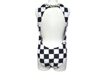 Load image into Gallery viewer, 極美品 CHANEL シャネル 23年 クルーズコレクション チェッカー柄 スイムウェア ブラック ホワイト ココマーク ラインストーン P74042V46908 サイズ40 中古 64437