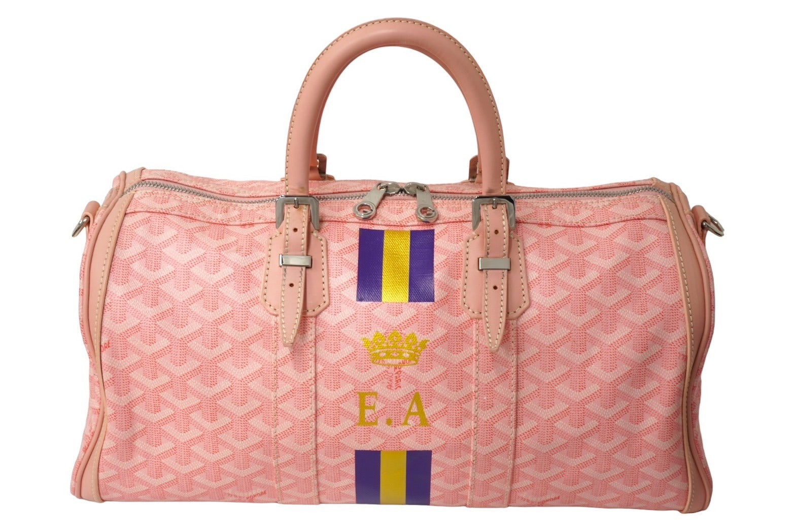 GOYARD ゴヤール クロワジュール ボストンバッグ 限定カラー ピンク マーカージュ イニシャル 良品 中古 64456 – Casanova  Vintage