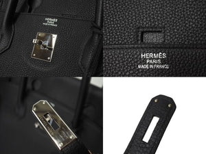 HERMES エルメス バーキン40 ブラック トゴ 40cm D刻印 シルバー金具 ハンドバッグ 中古 64482