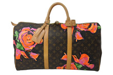 画像をギャラリービューアに読み込む, 極美品 LOUIS VUITTON ルイヴィトン ボストンバッグ M48605 モノグラムローズ キーポル50 ブラウン ゴールド金具 中古 64486