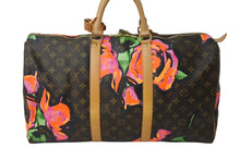 画像をギャラリービューアに読み込む, 極美品 LOUIS VUITTON ルイヴィトン ボストンバッグ M48605 モノグラムローズ キーポル50 ブラウン ゴールド金具 中古 64486