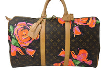 画像をギャラリービューアに読み込む, 極美品 LOUIS VUITTON ルイヴィトン ボストンバッグ M48605 モノグラムローズ キーポル50 ブラウン ゴールド金具 中古 64486