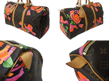 画像をギャラリービューアに読み込む, 極美品 LOUIS VUITTON ルイヴィトン ボストンバッグ M48605 モノグラムローズ キーポル50 ブラウン ゴールド金具 中古 64486