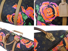 画像をギャラリービューアに読み込む, 極美品 LOUIS VUITTON ルイヴィトン ボストンバッグ M48605 モノグラムローズ キーポル50 ブラウン ゴールド金具 中古 64486