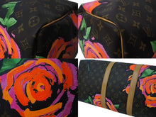 画像をギャラリービューアに読み込む, 極美品 LOUIS VUITTON ルイヴィトン ボストンバッグ M48605 モノグラムローズ キーポル50 ブラウン ゴールド金具 中古 64486