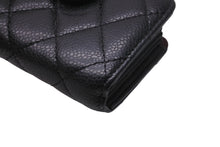 画像をギャラリービューアに読み込む, CHANEL シャネル カードケース ココマーク 21番台 ブラック シルバー金具 美品 中古 64491