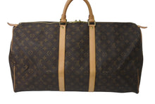 画像をギャラリービューアに読み込む, LOUIS VUITTON ルイヴィトン キーポル55 ボストンバッグ M41414 モノグラム ブラウン ゴールド金具 美品 中古 64496