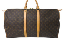 画像をギャラリービューアに読み込む, LOUIS VUITTON ルイヴィトン キーポル55 ボストンバッグ M41414 モノグラム ブラウン ゴールド金具 美品 中古 64496