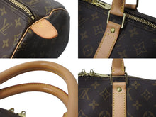 画像をギャラリービューアに読み込む, LOUIS VUITTON ルイヴィトン キーポル55 ボストンバッグ M41414 モノグラム ブラウン ゴールド金具 美品 中古 64496