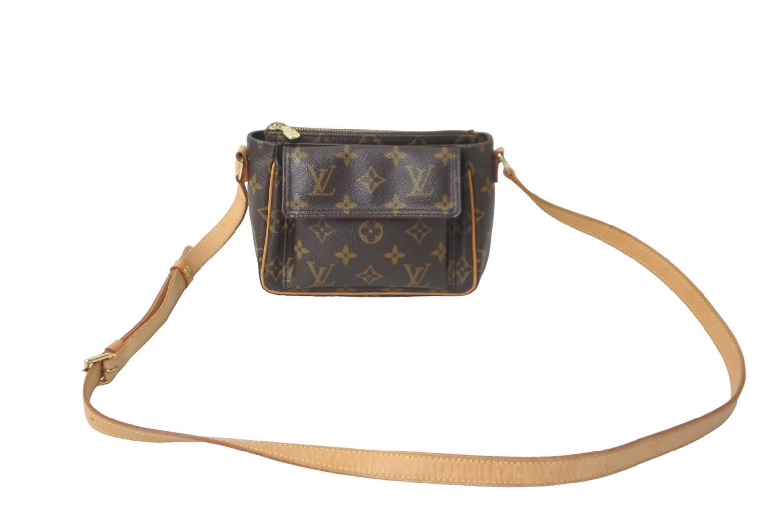 LOUIS VUITTON ルイヴィトン ショルダーバッグ M51165 ヴィバシテPM ブラウン モノグラム ゴールド金具 美品 中古 64498  – Casanova Vintage