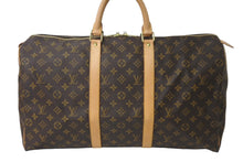 画像をギャラリービューアに読み込む, 極美品 LOUIS VUITTON ルイヴィトン キーポル50 ボストンバッグ モノグラム M41426 ブラウン ゴールド金具 中古 64499