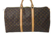 画像をギャラリービューアに読み込む, 極美品 LOUIS VUITTON ルイヴィトン キーポル50 ボストンバッグ モノグラム M41426 ブラウン ゴールド金具 中古 64499