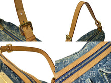 画像をギャラリービューアに読み込む, LOUIS VUITTON ルイヴィトン モノグラムデニム バギーPM ロングショルダー付き ショルダーバッグ M95049 ブルー 美品 中古 64503