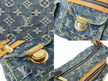 画像をギャラリービューアに読み込む, LOUIS VUITTON ルイヴィトン モノグラムデニム バギーPM ロングショルダー付き ショルダーバッグ M95049 ブルー 美品 中古 64503
