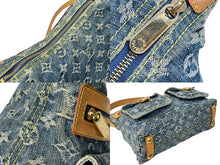 画像をギャラリービューアに読み込む, LOUIS VUITTON ルイヴィトン モノグラムデニム バギーPM ロングショルダー付き ショルダーバッグ M95049 ブルー 美品 中古 64503