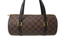 画像をギャラリービューアに読み込む, LOUIS VUITTON ルイヴィトン パピヨンPM 26 ハンドバック ダミエ N51304 筒型 ドラム型 エベヌ ブラウン 美品 中古 64510