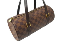 画像をギャラリービューアに読み込む, LOUIS VUITTON ルイヴィトン パピヨンPM 26 ハンドバック ダミエ N51304 筒型 ドラム型 エベヌ ブラウン 美品 中古 64510