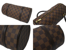 画像をギャラリービューアに読み込む, LOUIS VUITTON ルイヴィトン パピヨンPM 26 ハンドバック ダミエ N51304 筒型 ドラム型 エベヌ ブラウン 美品 中古 64510