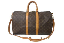画像をギャラリービューアに読み込む, LOUIS VUITTON ルイヴィトン ボストンバッグ キーポルバンドリエール45 モノグラム M41418 ブラウン ゴールド金具 美品 中古 64512