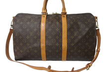 画像をギャラリービューアに読み込む, LOUIS VUITTON ルイヴィトン ボストンバッグ キーポルバンドリエール45 モノグラム M41418 ブラウン ゴールド金具 美品 中古 64512